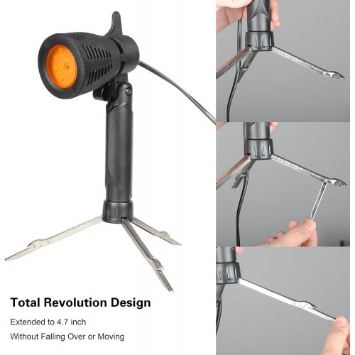  [아마존베스트]Emart Photography LED Continuous Light Lamp 5500K Portable Camera Photo Lighting for Table Top Studio - 2 Sets
