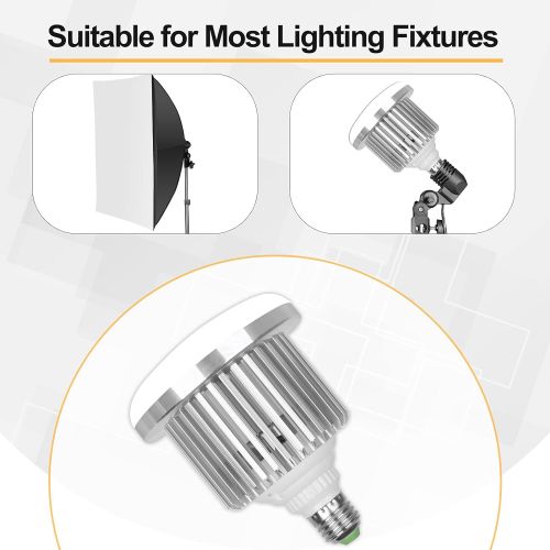  [아마존베스트]Emart Professional Photography Remote Control LED Light Bulb, Adjustable Color Temperature 3000k to 5500k Lighting Photo Studio Lamp with 3 Light Modes and 10 Brightness Levels - 2