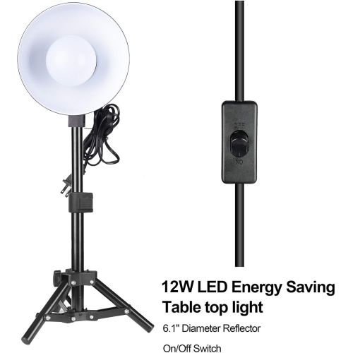  [아마존베스트]Emart 2 x 15W Table Top Photography Studio LED Lighting Kit with Light Stand Tripod