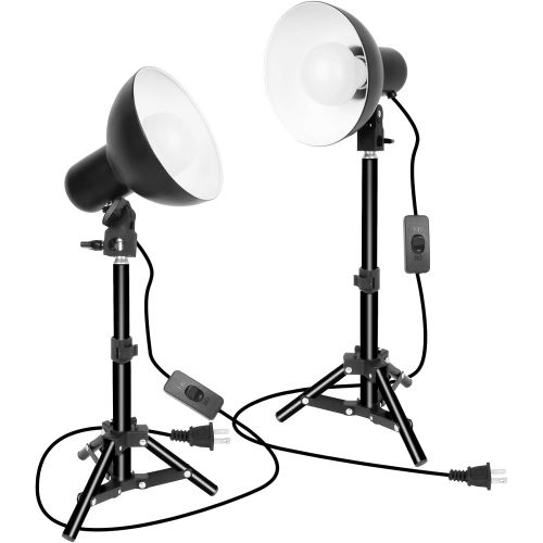  [아마존베스트]Emart 2 x 15W Table Top Photography Studio LED Lighting Kit with Light Stand Tripod