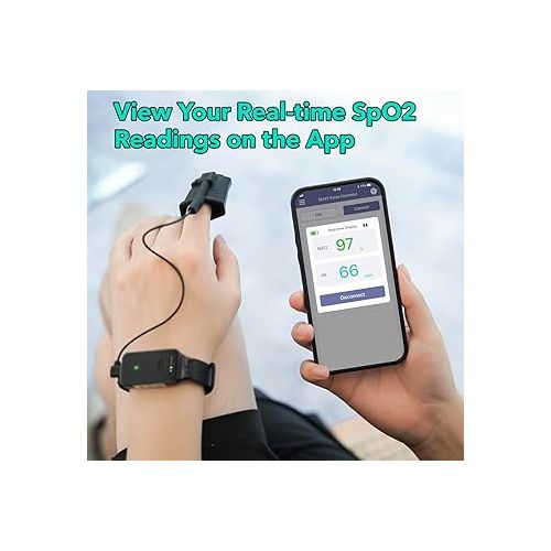  SleepO2 Wrist Recording Pulse Oximeter by EMAY | Continuous Oxygen Monitor for SpO2 Tracking Overnight | Provides Sleep Report and Raw Data