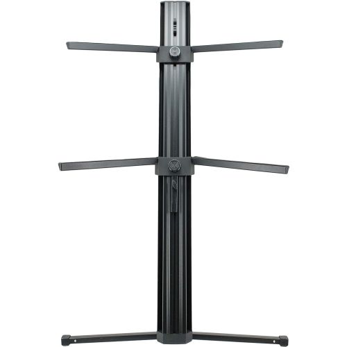  EMB Professional CKS508 Professional 2-Tier Column Keyboard Stand with 5/8 Mic Mount - Black