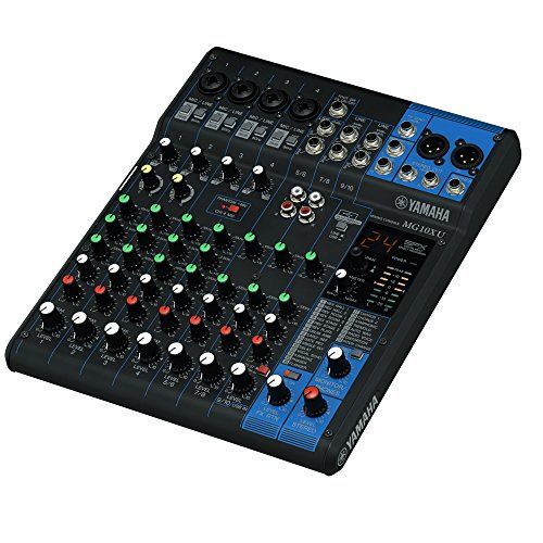  Yamaha Package Bundle: Yamaha MG10XU 10 Channel Mixer with USB and SPX Effects + 2 Microphone Stands + 2 EMB Emic700 Dynamic Undirectional Microphones w Cables + 2 XLR XLarge Cabl