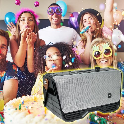  EMB EURO49S 300W Portable Bluetooth Boombox HiFi Stereo Speaker IndoorOutdoor Wireless Pairing with Extreme Bass - USBAux inRemote with Built-in Rechargeable Battery & Wireless