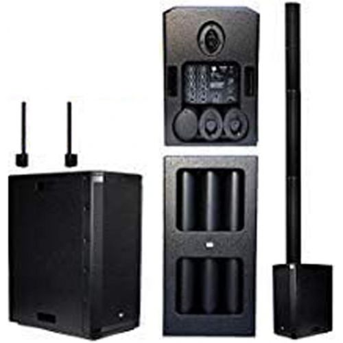  EMB 10BT PK1 1500W Tower Bluetooth All-in-One Linear Array PA Portable Linkable Speaker - Perfect for HomeKaraoke  BirthdayDJ PartyMeeting  CampJobsite  Construction