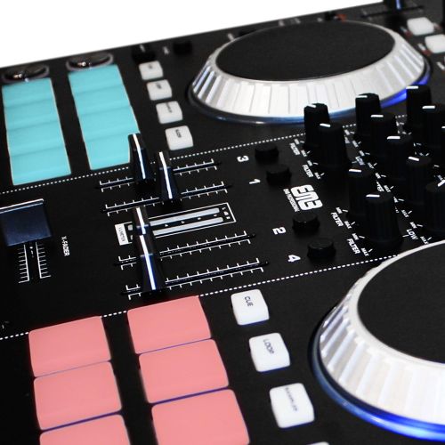  EMB URAI411 Professional Controller 4 Channels Ready DJ MIXER With Effects - 2 Jog Wheels Scratching + Controlling - Virtual DJ Compatible - Disk included