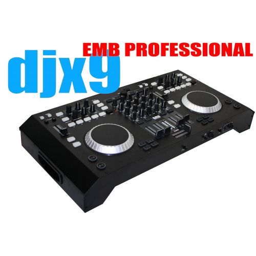  EMB Professional DJX9 4 Channels Controller DJ MIXER 2 Jog Wheels Scratching+Controlling