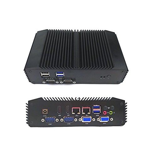  EMB Barebone system intel i5 4200U processor Palm size Fanless industrial mini pc barebone with 6 com port 2x HDMI, 2 x Lan port