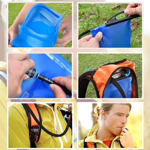  EMDMAK Hydration Pack Backpack with 2L Water Bladder for Outdoor Hiking Running Cycling Camping Climbing