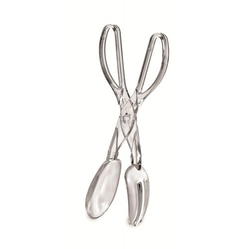  EMI Yoshi EMI-182C Plastic Scissor Salad Tong, Clear, 48 Per Case