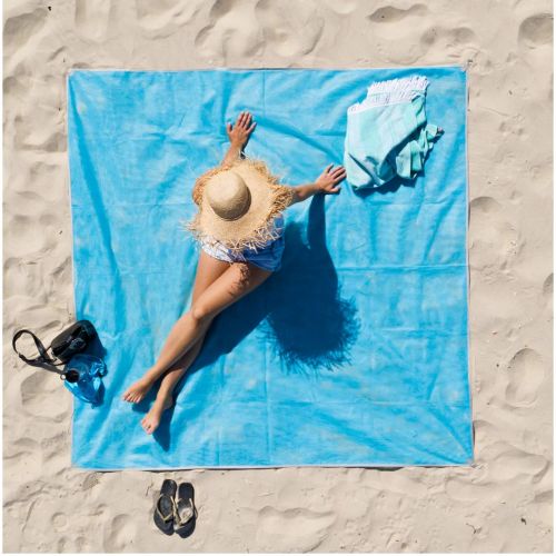  EMMARY Beach Blanket and Free Microfiber Towel: Large Waterproof,Sand proof Folding Blankets and Accessories.Gear for park,lawn and camping.Oversized Outside rug for Adults and Baby.Compa