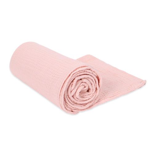  EMME 100% Cotton Muslin Blankets for Adults 4-Layer Breathable Muslin Throw Blanket Pre-Washed Lightweight Bed Blankets Soft Cotton Blanket All Season (Pink, 55x75)