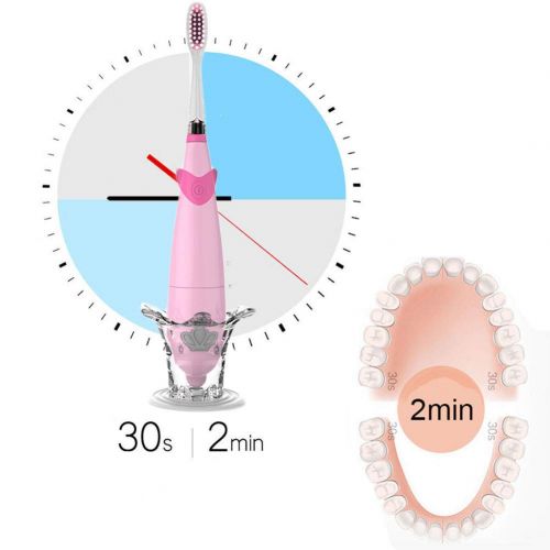  EMO Sonic Electric Toothbrush Lovely Dolphin Design Kids with Musical 7 Color LED Light, 2min Timer and 30s...