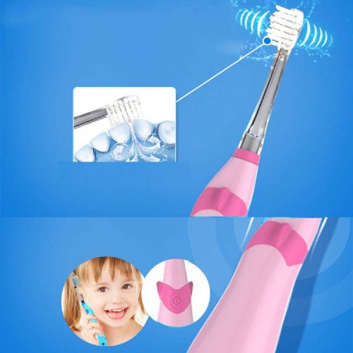  EMO Sonic Electric Toothbrush Lovely Dolphin Design Kids with Musical 7 Color LED Light, 2min Timer and 30s...