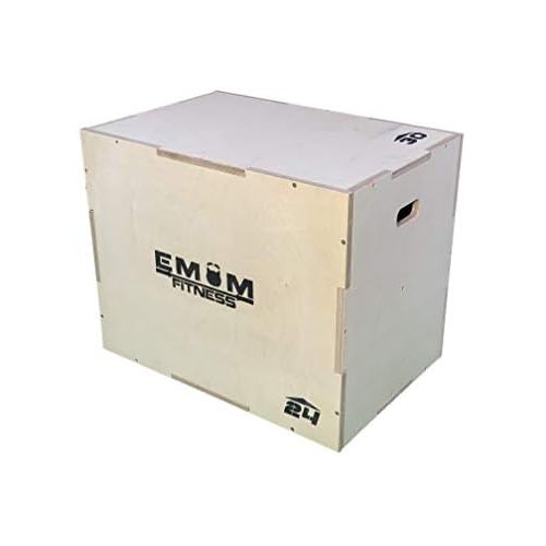  [아마존베스트]EMOM Fitness Plyo Box  Jump Box with 3 Different Heights  3 in 1  Includes Screws  76 × 61 × 51 cm and 30.24 inches, 20 inches, etc. Suitable for Box Jumps