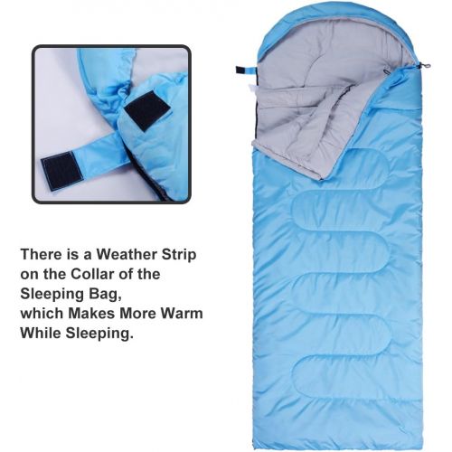  [아마존 핫딜]  [아마존핫딜]EMONIA Emonia Camping Sleeping Bag, 3 Season Waterproof Outdoor Hiking Backpacking Sleeping Bag Perfect for Traveling,Lightweight Portable Envelope Sleeping Bags for Adults,Kids,Girls and