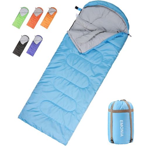  [아마존 핫딜]  [아마존핫딜]EMONIA Emonia Camping Sleeping Bag, 3 Season Waterproof Outdoor Hiking Backpacking Sleeping Bag Perfect for Traveling,Lightweight Portable Envelope Sleeping Bags for Adults,Kids,Girls and