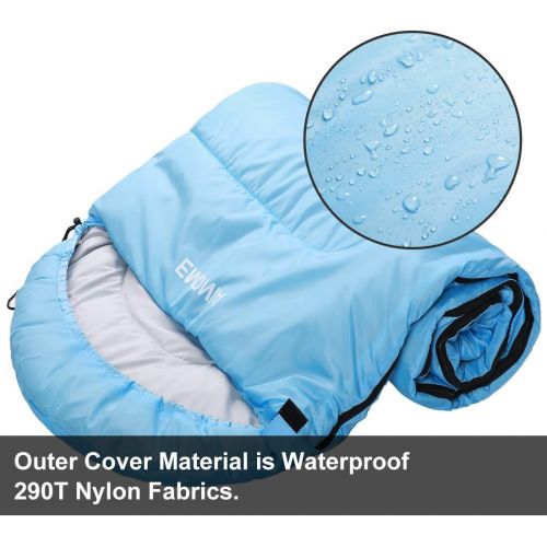  [아마존 핫딜]  [아마존핫딜]EMONIA Emonia Camping Sleeping Bag, 3 Season Waterproof Outdoor Hiking Backpacking Sleeping Bag Perfect for Traveling,Lightweight Portable Envelope Sleeping Bags for Adults,Kids,Girls and