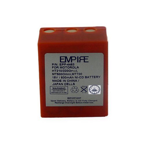  EMPIRE Motorola MT500 Omni. HT220 2-Way Radio Battery (Ni-CD 15V 600mAh) Rechargeable Battery - Replacement for Motorola NLN4463 Battery