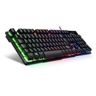 [아마존베스트]Empire Gaming - PC Tastatur - K300 QWERTZ 105 halbmechanische Tasten, davon 19 Anti-Ghosting-Tasten, 12 Multimedia-Shortcuts, LED-RGB-Rueckbeleuchtung