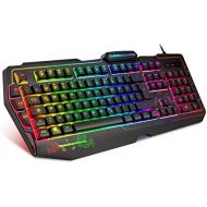 [아마존베스트]EMPIRE GAMING Gaming Keyboard K900 German  105 semi-mechanical keys  LED RGB backlight 9 modes, one of which can be personalised  Keyboard gamer 19 anti-ghosting keys