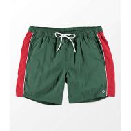 EMPYRE Empyre Floater Green & Red Elastic Waist Board Shorts