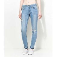 EMPYRE Empyre Tessa Retro Blue Raw Hem Skinny Jeans