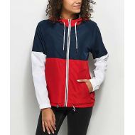 EMPYRE Zine Reajan Red, White & Blue Lined Windbreaker Jacket