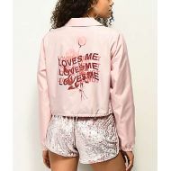 EMPYRE Empyre Noella Loves Me Pink Crop Coaches Jacket