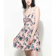 EMPYRE Empyre Yumiko Floral Cut Out Pink Dress