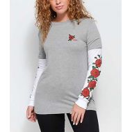 EMPYRE Empyre Myles Roses 2Fer Charcoal Long Sleeve T-Shirt