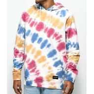 EMPYRE Empyre Coral Blue, Gold & Red Tie Dye Hoodie