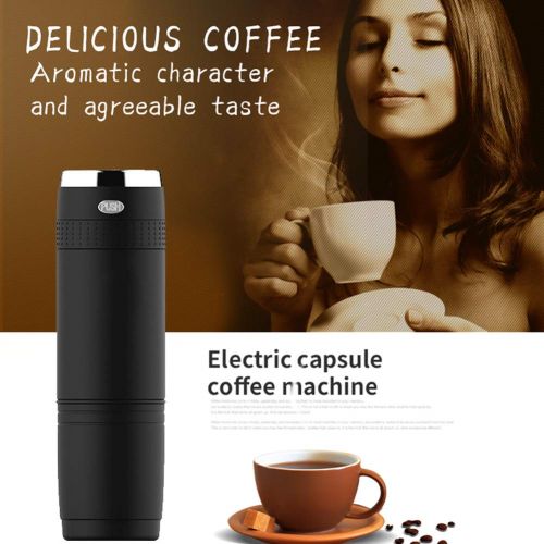  EMVANV Filterkaffeemaschine, elektrische Mini-Reise-Kaffeemaschine, 240 ml, tragbare Espressomaschine, batteriebetrieben, automatischer Kaffeebereiter, fuer Camping, Outdoor, Buero Free Siz