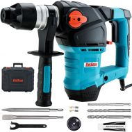 [아마존베스트]ENEACRO 1-1/4 Inch SDS-Plus 12.5 Amp Heavy Duty Rotary Hammer Drill, Safety Clutch 3 Functions with Vibration Control Including Grease, Chisels and Drill Bits with Case