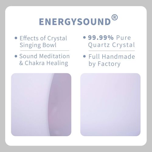  ENERGYSOUND Frosted B Note Crown Chakra Quartz Crystal Singing Bowl 8 inch mallet and o-ring included명상종 싱잉볼