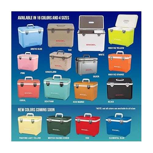  ENGEL 13qt Leak-Proof, Air Tight, Drybox Cooler and Small Hard Shell Lunchbox for Men and Women