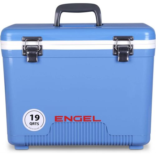  Engel 19 Quart 32 Can Leak Proof Odor Resistant Insulated Cooler Drybox with Integrated Shoulder Strap