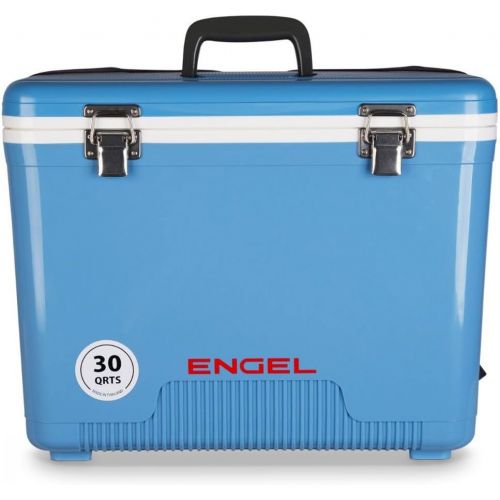  Engel 30-Quart 48 Can Portable Leak-Proof Compact Lightweight Insulated Airtight Hard Drybox Cooler for Fishing, Hunting, and Camping