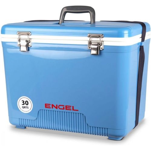  Engel 30-Quart 48 Can Portable Leak-Proof Compact Lightweight Insulated Airtight Hard Drybox Cooler for Fishing, Hunting, and Camping