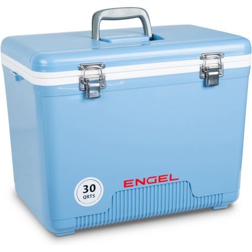  Engel 30-Quart 48 Can Portable Leak-Proof Compact Lightweight Insulated Airtight Hard Drybox Cooler for Fishing, Hunting, and Camping