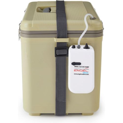  ENGEL Tan Live Bait Drybox/Cooler with 2 Speed Aerator Pump