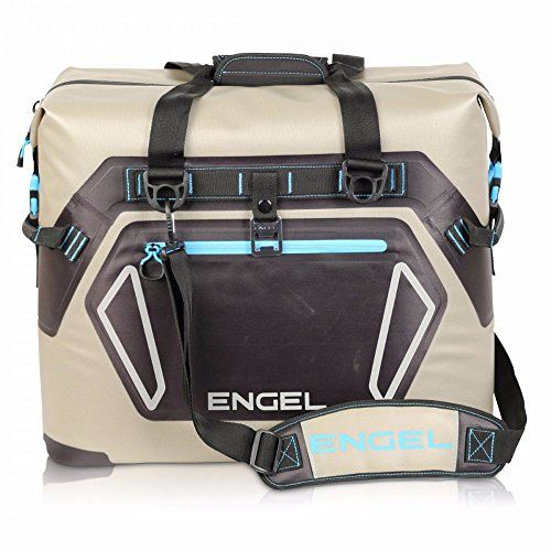  Engel Coolers High Performance 30 Liter Waterproof Soft Sided Cooler Tan Bag with Adjustable Shoulder Strap, Bottle Opener, & Water Resistant Fabric