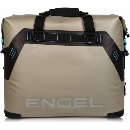  Engel Coolers High Performance 30 Liter Waterproof Soft Sided Cooler Tan Bag with Adjustable Shoulder Strap, Bottle Opener, & Water Resistant Fabric