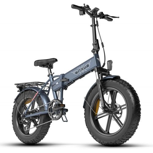  ENGWE 750W Folding Electric Bike for Adults 20 4.0 Fat Tire Mountain Beach Snow Bicycles Aluminum Electric Scooter 7 Speed Gear E-Bike with Detachable Lithium Battery 48V12.8A Up t