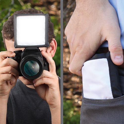  ENHANCE Camera Light Diffuser Softbox for Pop Up and External Speedlites with Foldable, Universal Design, Compatible with Neewer, Altura, Youngnuo and More Speedlite Flashes