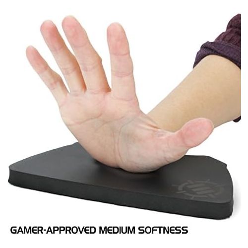  ENHANCE Gaming Mouse Wrist Rest - Firm Wrist Pad for PC Gamers and Esports Professionals with Ergonomic Support, Non-Slip Rubber Backing, Anti-Fray Design - Great for Gaming or Off