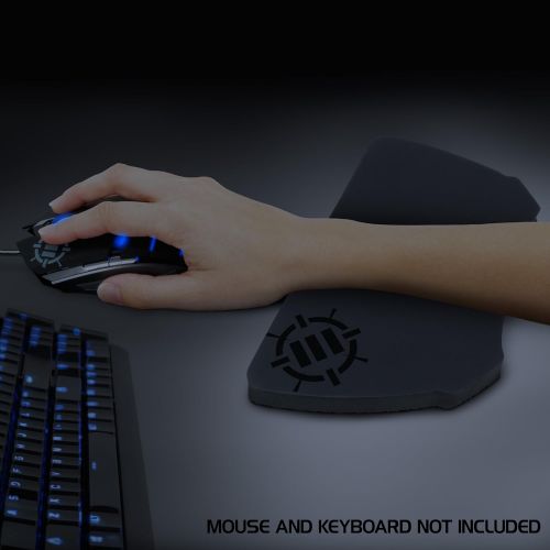  ENHANCE Gaming Mouse Wrist Rest - Firm Wrist Pad for PC Gamers and Esports Professionals with Ergonomic Support, Non-Slip Rubber Backing, Anti-Fray Design - Great for Gaming or Off