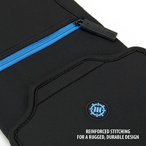  ENHANCE Keyboard Sleeve Travel Case for Full-Size Mechanical and Standard Gaming Esports Keyboards (up to 18 Inches) - Rugged Neoprene Construction, Zipper Mouse Storage and Cable