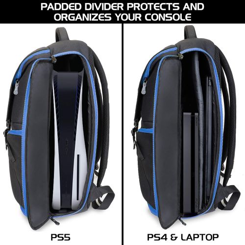  [아마존베스트]ENHANCE Universal Gaming Laptop Backpack and Console Storage Case for PS4 Pro, Xbox One & VR Sytems - Gear Arsenal Storage for Controllers, Headsets, Games, Mice, Keyboards & Acces