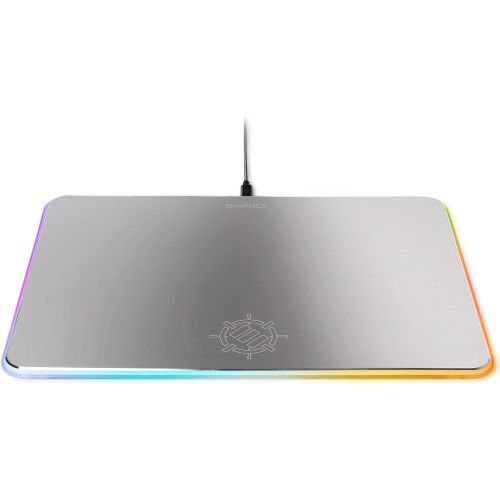  ENHANCE Extra Large LED Gaming Mouse Pad - Hard XXL Desk Mat with 7 RGB Color Modes, High Speed Tracking Surface, Recessed Lighting Controls & Transparent Decals - Extended Pad (29